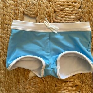 Minnow x Fanm Mon - Boys 2T swim trunks shorts blue and white